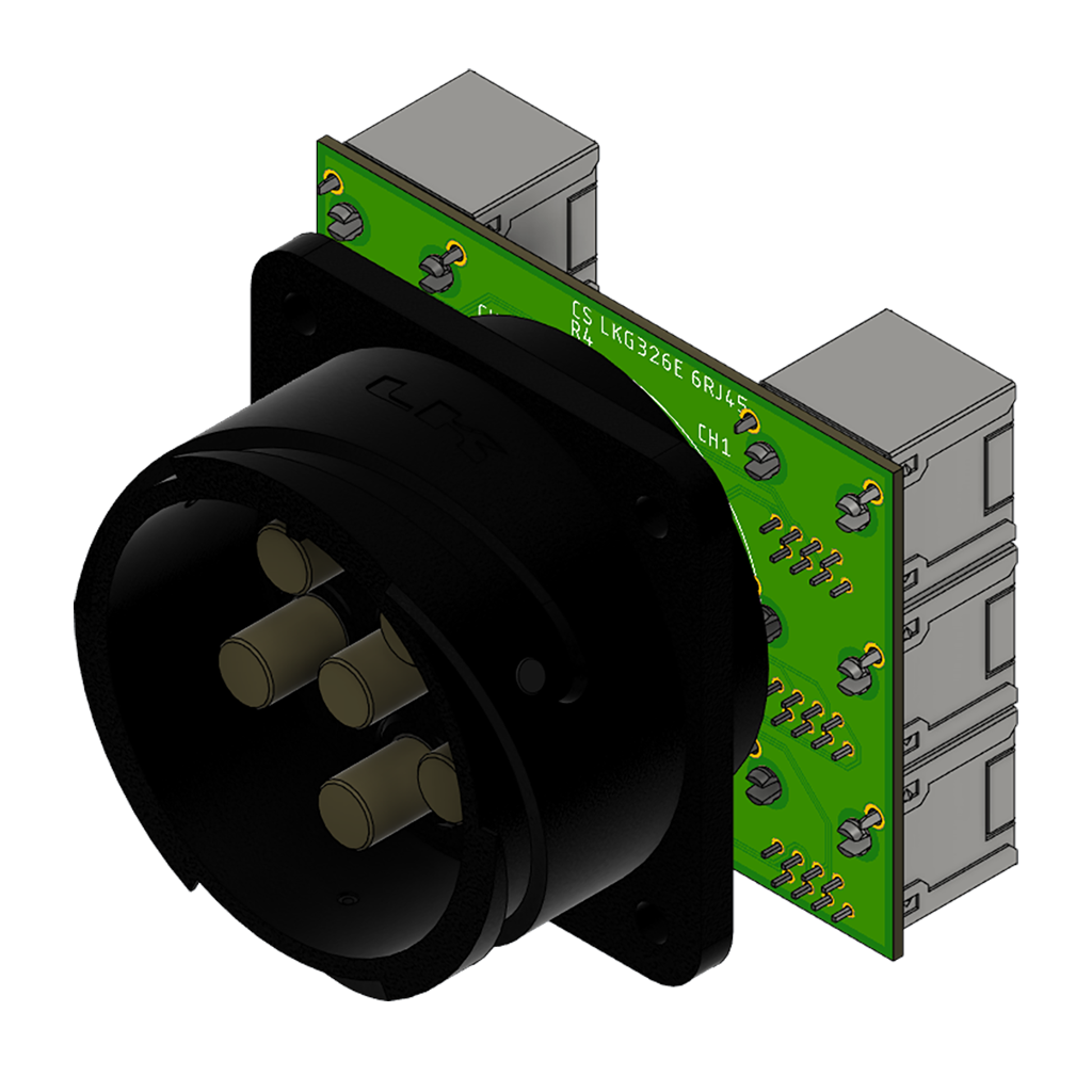 LKG 6CAT6 Connector to 6x RJ45 Module Widget