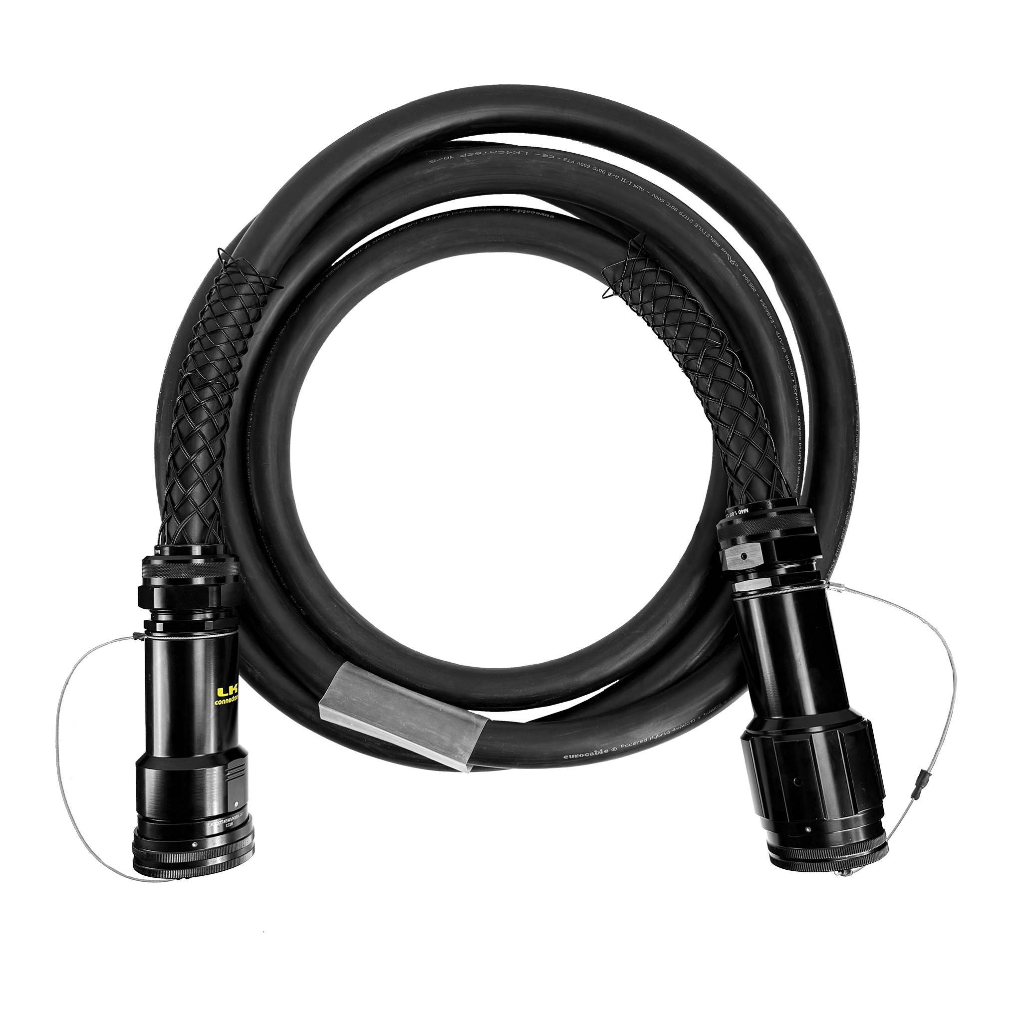 4-Core CAT6A + 32A 3-Phase Power Hybrid Extension Cable