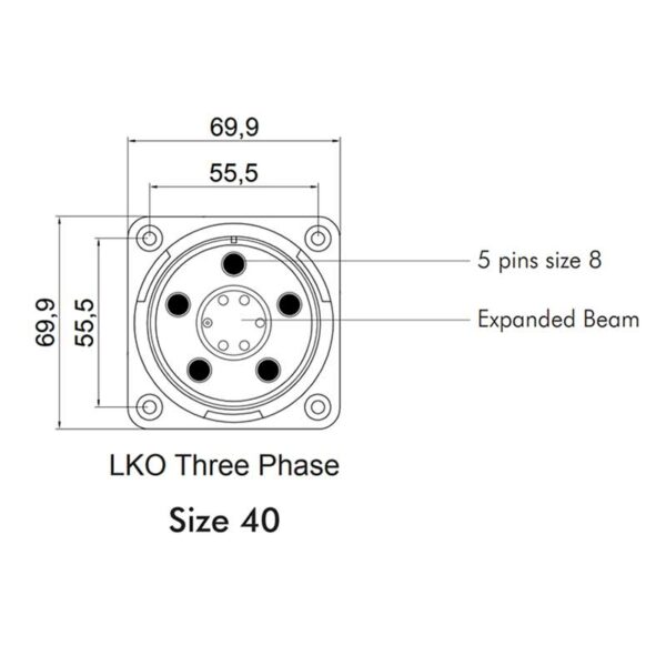 Image of LKO Hybrid Optical + Power Connectors Section
