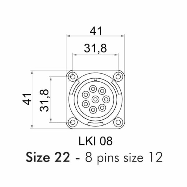 Image of K 8 Pole Speaker Connectors Section