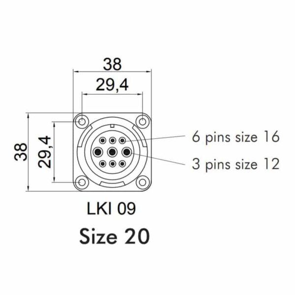 Image of LK 9 Pole Speaker Connectors Section